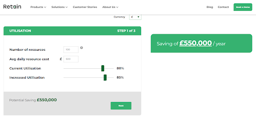 ROI calculator for engineering resource planning software