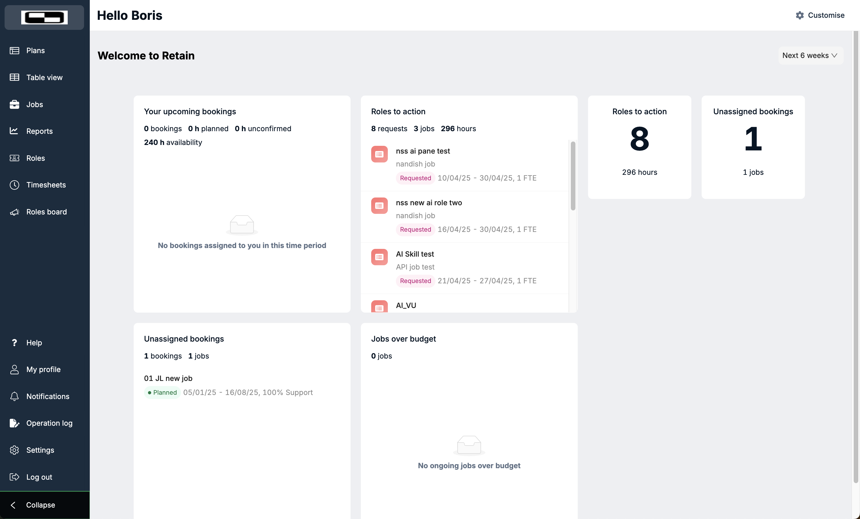 Resource management skills data